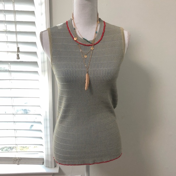 Trademark | NWT Rack Rib Shell Pale Blue Tank M - Picture 6 of 8